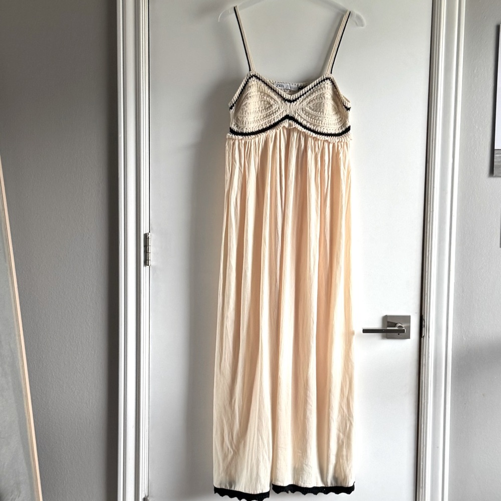 Zara Cream Crochet Dress